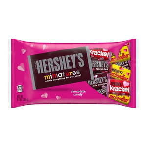lot 8545 image: 2pk Hersheys Valentines Day Assorted Chocolate Candy Miniatures - 9.9oz