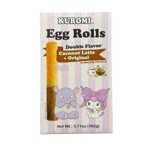 lot 8604 image: A-Sha Foods USA Hello Kitty Egg Roll Double Flavor Coconut Latte and Original Cookies - 5.71oz9ct