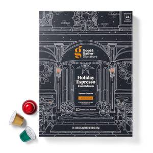 lot 8608 image: Holiday Countdown Calendar Espresso Roast Coffee Pods - 24ct - Good & Gather