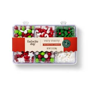 lot 8638 image: 2pk Christmas Very Merry Decorative Sprinkles Candies - 8oz - Favorite Day