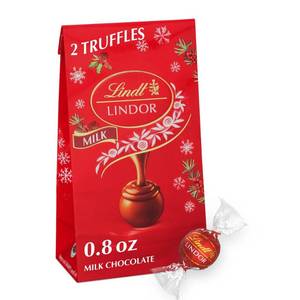 lot 8641 image: 4pk Lindt Lindor MILK CHOCOLATE TRUFFLES
