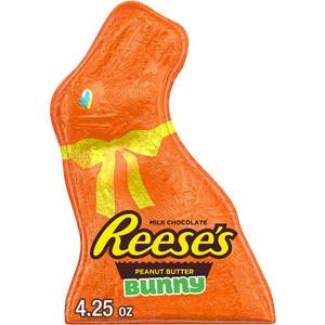 lot 8647 image: 3pk Reeses Milk Chocolate Peanut Butter Bunny Easter Candy - 4.25oz