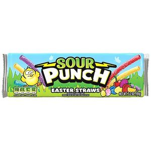 lot 8704 image: 3pk Sour Punch Easter Straws Tray - 3.2oz