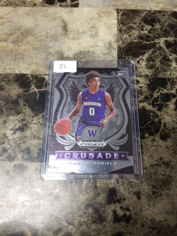 lot 617 image: 2020 Panini Prizm Draft Picks Jaden McDaniels Washington Huskies Rookie Basketball Card