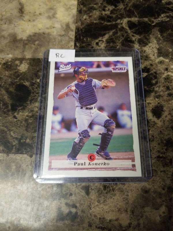 lot 648 image: 1995 Best Cards Paul Konerko San Bernadino Spirit Rookie Baseball Card