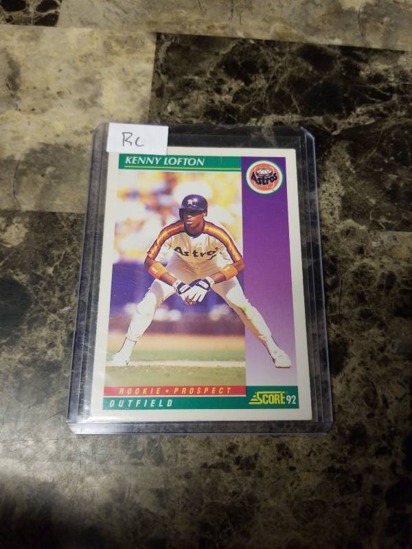 lot 663 image: 1992 Score Kenny Lofton Houston Astros Rookie Baseball Card