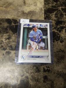 lot 740 image: 2022 Topps Bobby Witt Jr. Kansas City Royals Rookie Baseball Card