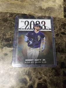lot 753 image: 2024 Topps 2023 Greatest Hits Bobby Witt Jr. Kansas City Royals Baseball Card