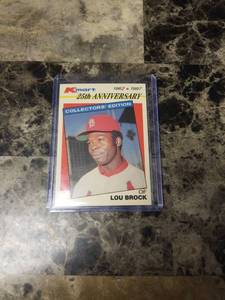 lot 810 image: 1987 Topps Kmart Lou Brock St. Louis Cardinals Baseball Card