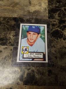 lot 827 image: 1952 Topps Reprint Series Billy Martin New York Yankees Baseball Card