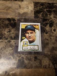 lot 829 image: 1952 Topps Reprint Series Joe Page New York Yankees Baseball Card