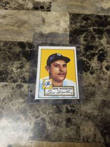 lot 832 image: 1952 Topps Reprint Series Gene Woodling New York Yankees Baseball Card