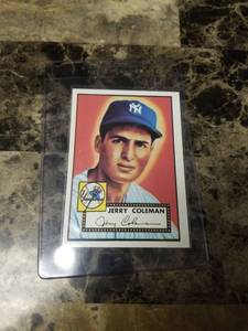 lot 833 image: 1952 Topps Reprint Series Jerry Coleman New York Yankees Baseball Card