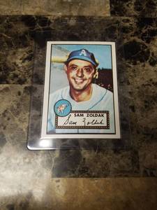 lot 836 image: 1952 Topps Reprint Series Sam Zoldak Philadelphia Athletics Baseball Card