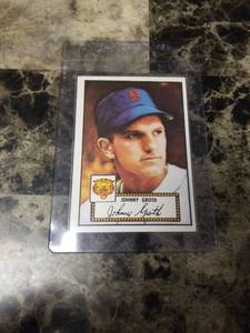 lot 837 image: 1952 Topps Reprint Series Johnny Groth Detroit Tigers Baseball Card