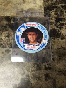 lot 838 image: 1988 Jiffy Pop 3rd Annual Collectors Edition Will Clark San Francisco Giants Baseball Card