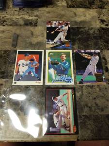 lot 853 image: 5pk George Brett Kansas City Royals Baseball Cards