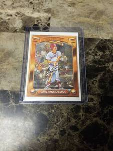 lot 860 image: Cooperstown Collection Carl Yastrzemski Boston Red Sox Baseball Card
