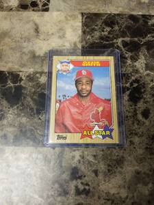 lot 867 image: 1987 Topps All Star Ozzie Smith St. Louis Cardinals Baseball Card