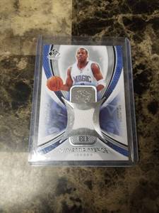 lot 872 image: 2005 Upper Deck Authentic Fabrics Jersey Steve Francis Orlando Magic Basketball Card