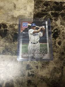 lot 885 image: 2019 Topps Jackie Robinson Brooklyn Dodgers Baseball Card