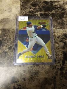 lot 888 image: 1996 Topps Bowmans Best Gold Sammy Sosa Chicago Cubs Baseball Card