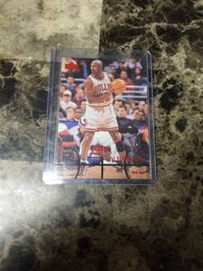 lot 893 image: 1998 Upper Deck mjx Michael Jordan Chicago Bulls Basketball Card