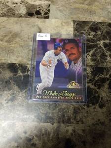 lot 900 image: 1997 Fleer Flair Showcase Row 1 Wade Boggs New York Yankees Baseball Card