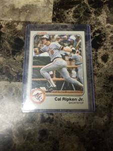 lot 902 image: 1983 Fleer Cal Ripken Jr. Baltimore Orioles Baseball Card