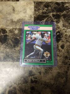 lot 912 image: 1989 Kenner Bobby Bonilla Pittsburgh Pirates Baseball Card