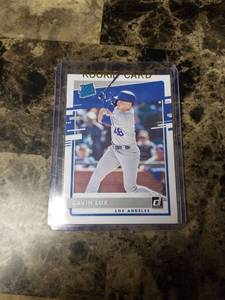 lot 917 image: 2020 Panini Donruss Baseball Gavin Lux Los Angeles Dodgers Rookie Card