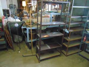 lot 4607 image: Tall Metal Shelf