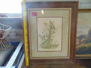 lot 4639 image: Framed Bob White Quail Print