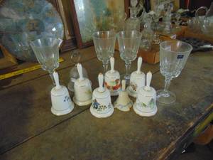 lot 4647 image: Selection of Bells and Lead Crystal Stem Ware