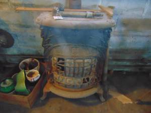 lot 4749 image: Cast - Formica Fronted - Gast Stove - with Valve