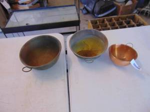 lot 4670 image: 3 Copper Bowls