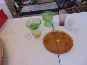 lot 4675 image: Selection of Colored Glass Items