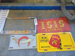 lot 4680 image: Midian Shrine License Tags