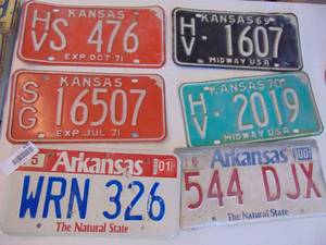 lot 4683 image: Selection of License Tags