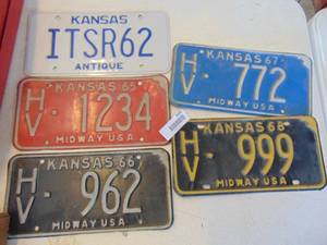 lot 4685 image: Selection of License Tags