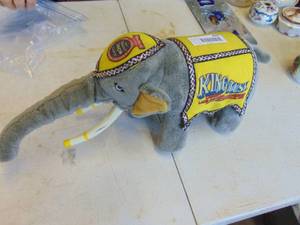lot 4695 image: Barnum and Bailey - Ringling Brothers Stuffed elephant