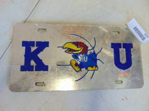 lot 4697 image: KU License Tag - Used