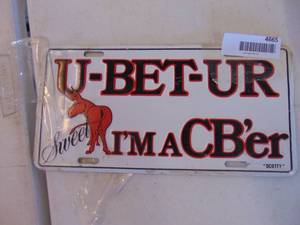 lot 4665 image: CBer License Tag