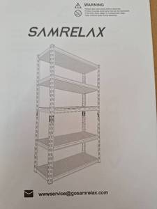 lot 11 image: 5 Tier Garage Shelving, Approximately 32.5 Inches Wide