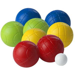 lot 20662 image: Franklin Sports Bocce Set - 6 All Weather Bocce Balls and 1 Pallino - Beach  Backyard  or Party Outdoor Game - Family Fun For All Ages - Starter Set
