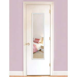lot 20673 image: Mainstays 13 inch x 49 inch White Rectangle Door Mirror