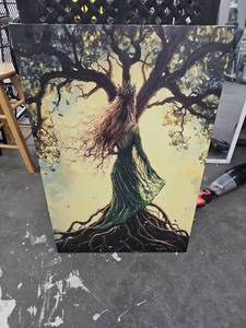 lot 20895 image: Tree Spirit Woman Fantasy Canvas Art Print