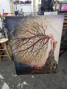 lot 20901 image: Tree of Life goddess painting
