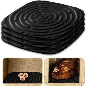 lot 7309 image: LOT OF THREE - Skimzy Chicken Nesting Box Pads, 12 x 12 in Washable Reusable Nest Box Liners, 4-Pack, Breathable Drainage Design, Black
