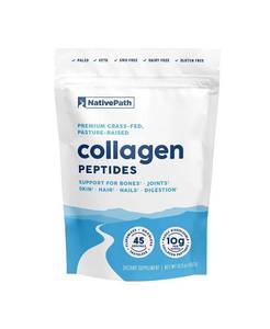 lot 7362 image: NativePath Collagen Peptides Protein - Hydrolyzed Type 1 & 3 Collagen Powder for Skin, Hair, Nails - 15.9 oz (45 Servings) - White - 45 Count